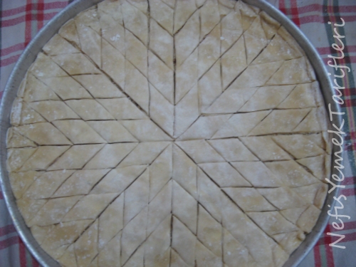 baklava kesim aşamaları