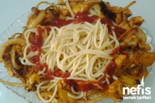 Karnabaharlı Tavuklu Spaghetti Tarifi