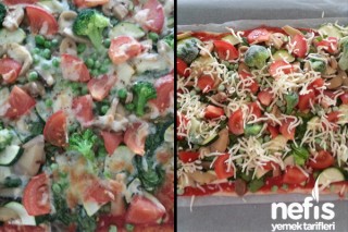 Ispanaklı Sebzeli Pizza Tarifi