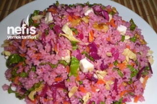 Renkli Çiçek Şehriye Salatası ( Gıda Boyasız ) Tarifi