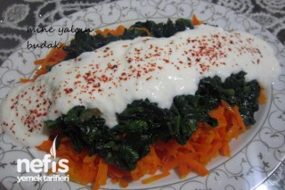 Yoğurtlu  Ispanak-Havuç Salatası Tarifi