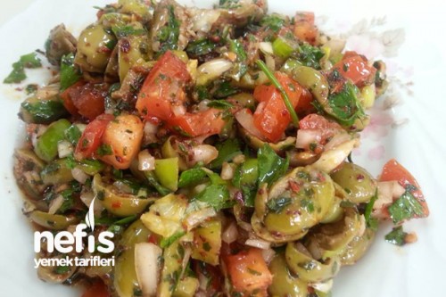 Zeytin Salatası Yapılışı Videosu Zeytin Salatası Yapılışı Videosu