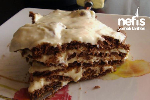Muhallebili Bisküvili Pasta Nefis Yemek Tarifleri