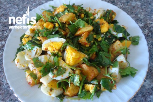 Yumurtalı Kızarmış Patates Salatası Tarifi