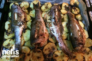 Patates Yatağında Fırında Levrek Tarifi