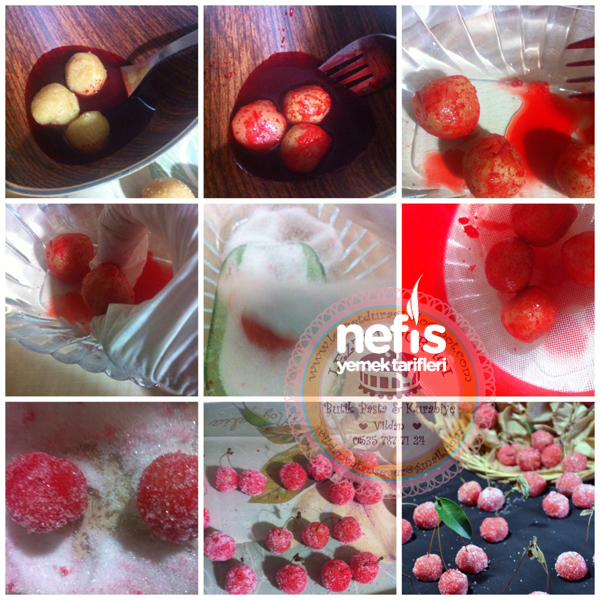 Kiraz Kurabiyeler Nefis Yemek Tarifleri
