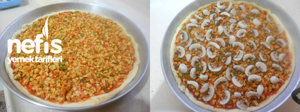 Nefis Tavuklu Pizza Tarifi 4