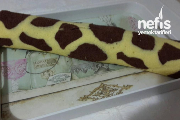 Zürafa Desenli Rulo Pasta Yapımı Nefis Yemek Tarifleri 485893