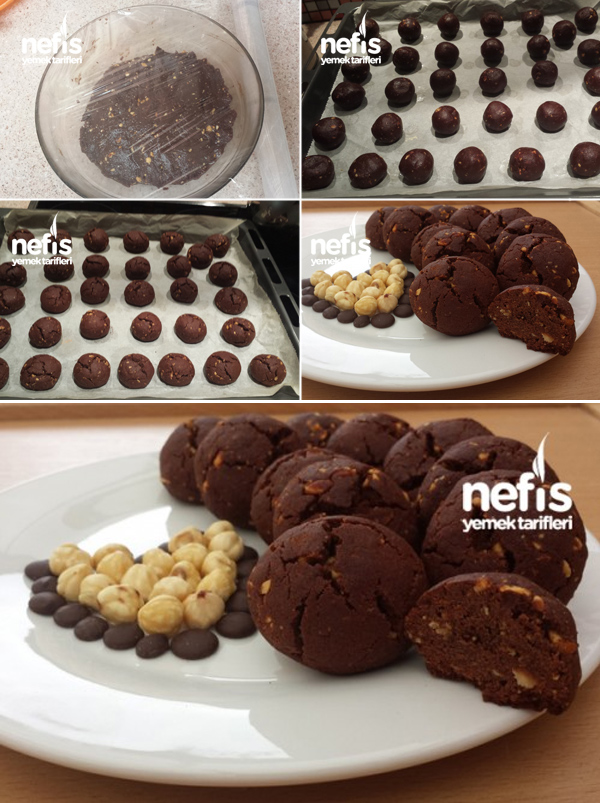 Fındıklı Damla Çikolatalı Browni Kurabiye Nefis Yemek Tarifleri