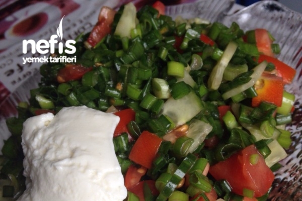 Yeşil Soğan Salatası Yapımı