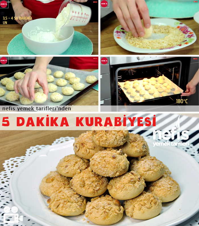 5 Dakika Kurabiyesi Nasıl Yapılır? Nefis Yemek Tarifleri