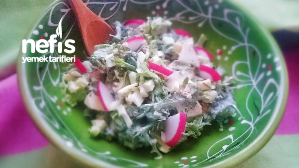 Turplu Yumurtalı Yeşillik Salatası