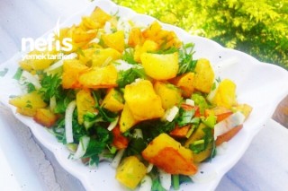 Kızarmış Patates Salatası (Kahvaltıya) Tarifi