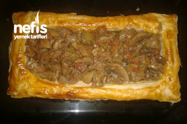 Etli Mantarlı Sote Milföy Çanağında Nefis Yemek Tarifleri 841409