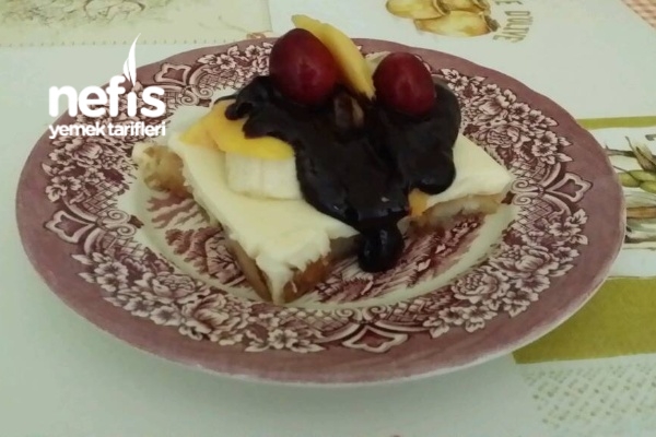 Meyveli Çikolata Soslu Etimek Tatlısı Nefis Yemek Tarifleri