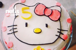 Hello Kitty Yaş Pasta (2) Tarifi