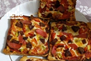 Tost Ekmeğinden Sağlıklı Pizza Tarifi