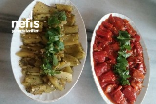 Közlenmiş Yeşil Ve Kırmızı Biber Salatası Tarifi