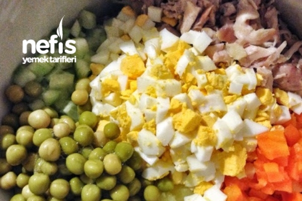 Diyet Rus Salata / ‘olivye’ Salatası – 91 Kkal/100g