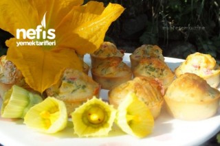 Kabak Çiçekli Peynirli Muffin Tarifi