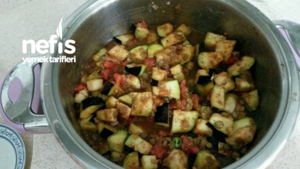 Yeşil Mercimekli Patlıcan Yemeği (mualla) - Nefis Yemek Tarifleri