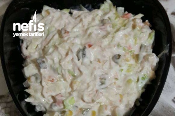 Tavuk Salatası (Yoğurtlu Pratik Ve Lezzetli )