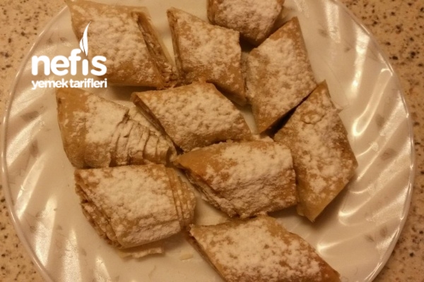 baklavalık yufkadan tahinli kurabiye