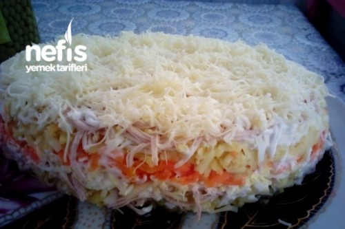 Lezzetli Mimosa salatası, yemek tarifi Lezzetli Mimosa salatası, yemek tarifi