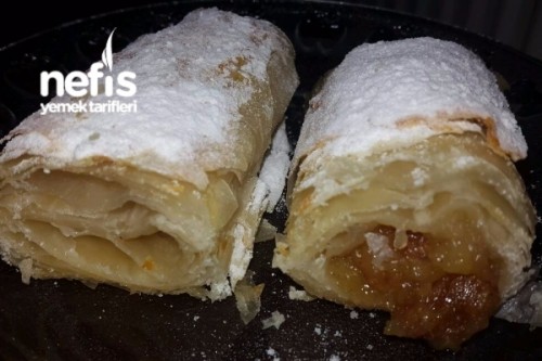 Baklava Yufkasindan Elmali Strudel Tarifi- Elmali Citir Rulo Tarifi Baklava Yufkasindan Elmali Strudel Tarifi- Elmali Citir Rulo Tarifi