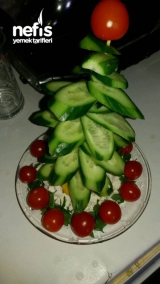 Kahvaltı için Ağaç şeklinde Salata Tabağı