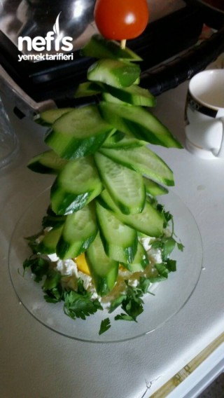 Kahvaltı için Ağaç şeklinde Salata Tabağı