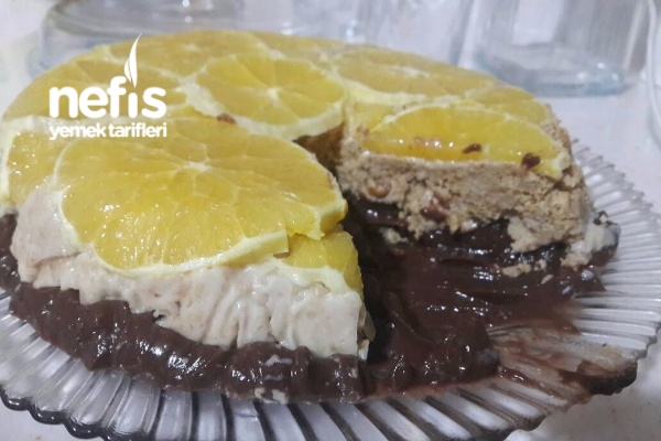 Portakallı Bisküvili Muhallebili Pasta Nefis Yemek Tarifleri
