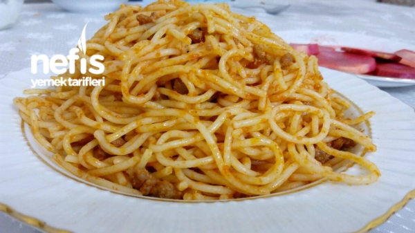 Kıymalı Sütlü Spagetti