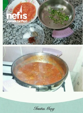 Fırında Şiş Köfte Ve Patates(domates Soslu )