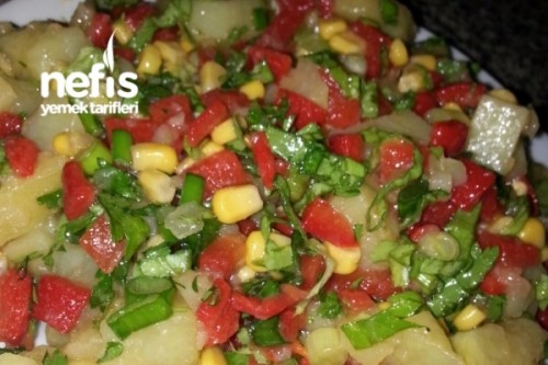 Renk Cümbüşü Patates Salatası Tarifi
