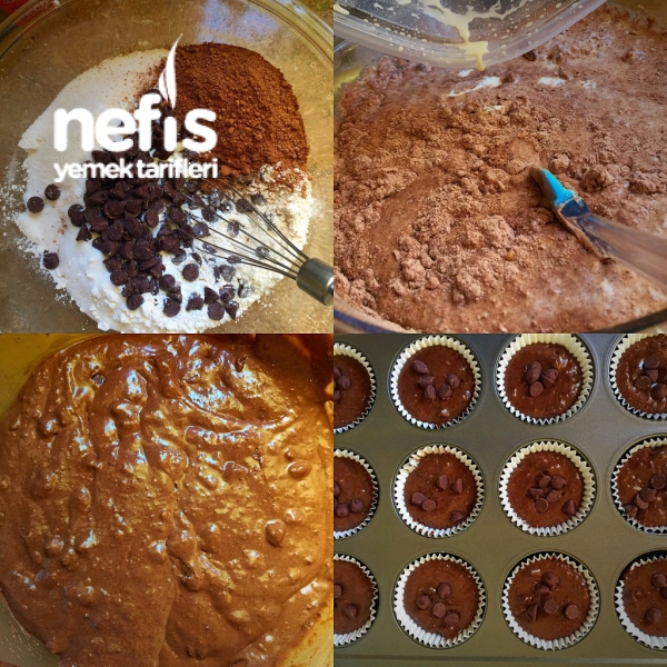 Çikolatalı Islak Kapkek (double Chocolate Muffins)