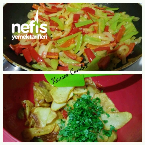 Kızarmış Sebze Ve Patates Salatası Tarifi