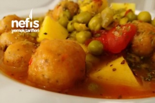 Bulgur Köfteli Ekşili Bezelye Tarifi