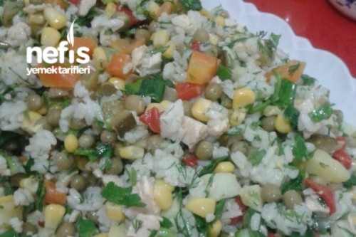 Rengarenk Tavuklu Çin Salatası (Pirinç Salatası) Tarifi