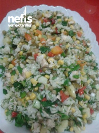 Rengarenk Tavuklu Çin Salatası (pirinç salatası)