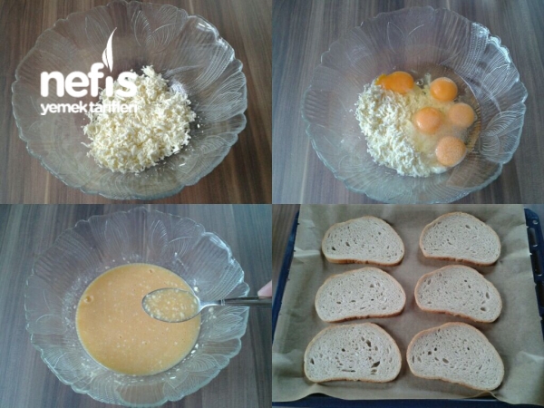 Kahvaltılık Nefis Yumurtalı Peynirli Ekmek Tarifi