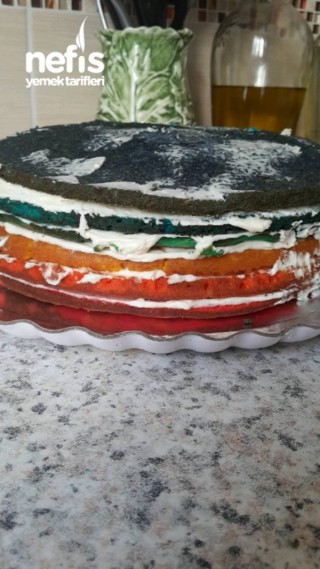 Gökkuşağı Pastası ( Rainbow Cake)