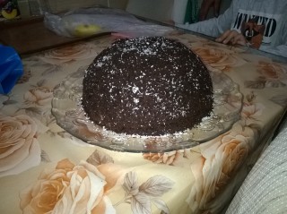 Bu da benim tencere kekiyle yaptığım köstebek pastam harika oldu teşekkürler 😊