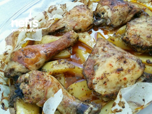 Μπούτι κοτόπουλου στο φούρνο με κρεμώδη σάλτσα
