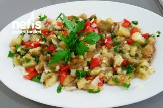 Közlenmiş Patlıcan Ve Biber Salatası Tarifi
