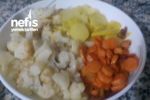 Muhteşem Üçlü (Patates + Havuç + Karnabahar) Kızartması Tarifi