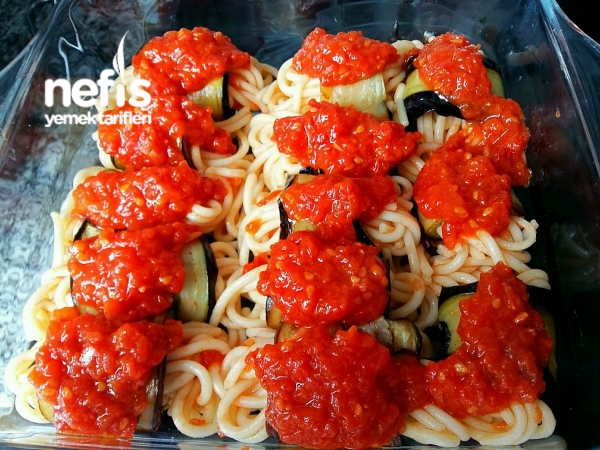 Patlıcanlı Rulo Spaghetti