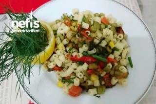 Patlıcanlı Taze Soğanlı Makarna Salatası (Enfes Bir Gün Salatası) Tarifi
