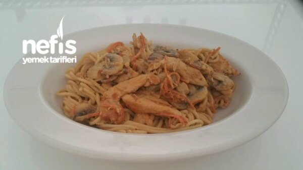 Sebzeli ve Tavuklu Spagetti - Nefis Yemek Tarifleri