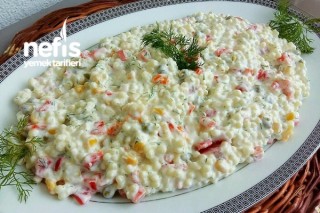 Yoğurtlu Nefis Kuskus Salatası Tarifi